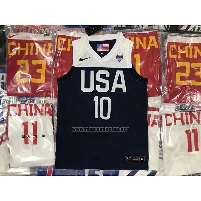 Camiseta USA Jayson Tatum 2019 FIBA Basketball World Cup Azul